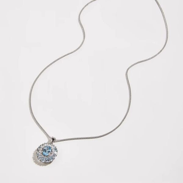 Topas-Stein-Damen-Halskette