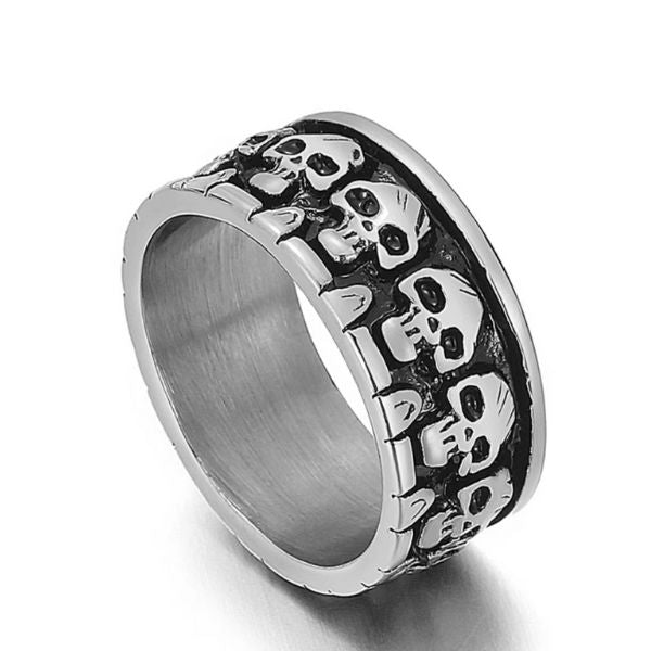 Totenkopf Ring für Herren - Ringsilber