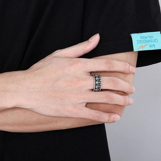 Totenkopf Ring für Herren - Ringsilber