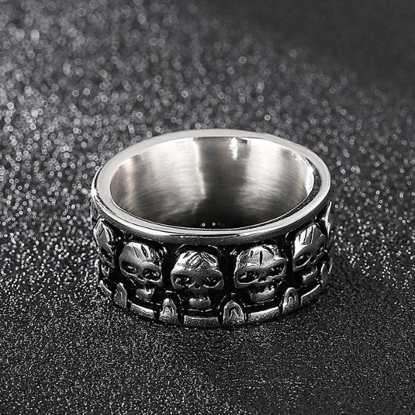 Totenkopf Ring für Herren - Ringsilber