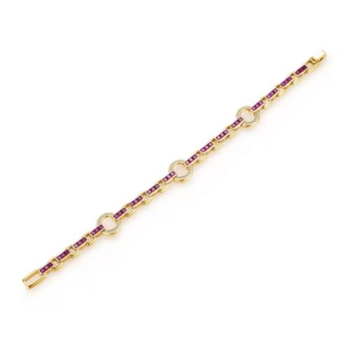 Vergoldetes Damenarmband Ringsilber