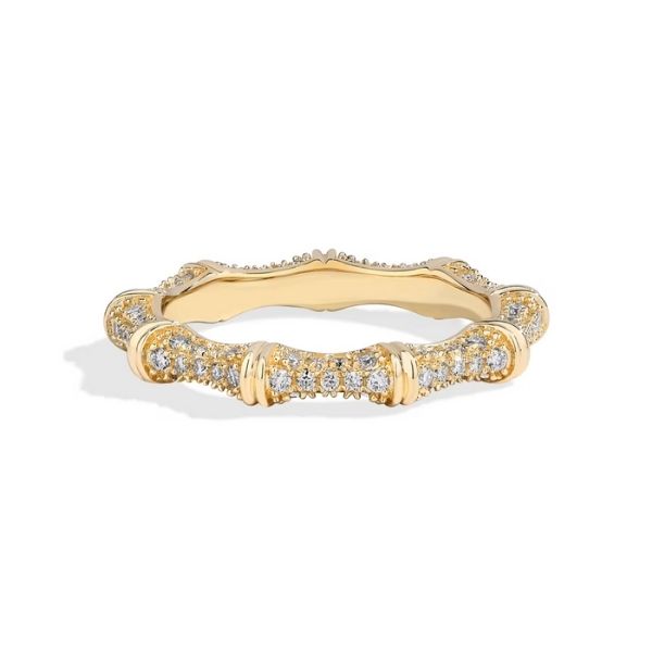 Verlobungsringe aus 925 Sterling Silber mit Bambus-Design Ringsilber