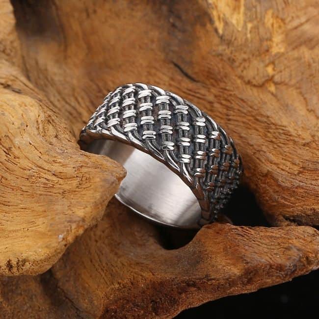 Vintage Herrenring aus Edelstahl - Ringsilber