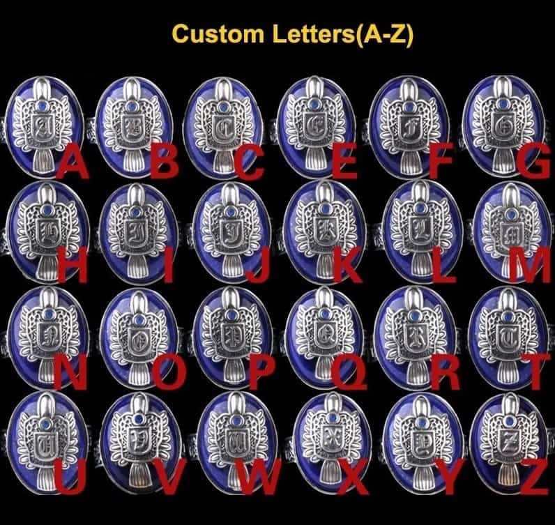 Ring mit Buchstabe Ringsilber