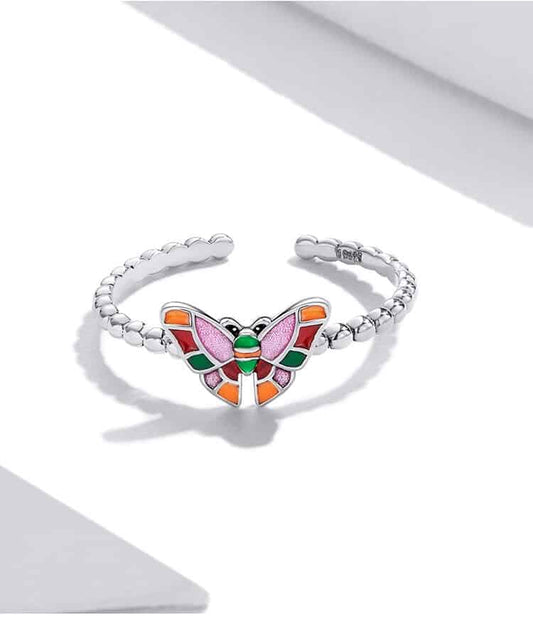 Bunter Schmetterling Ring