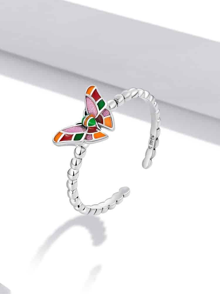 Bunter Schmetterling Ring