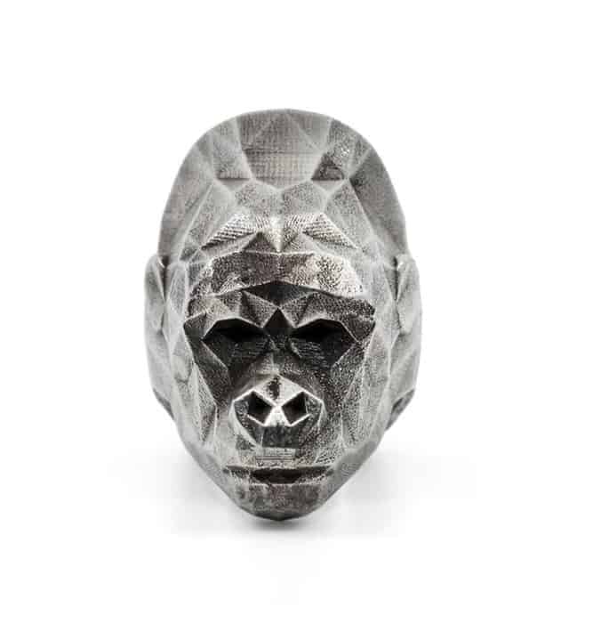 Gorilla-förmiger Stahlring für Herren