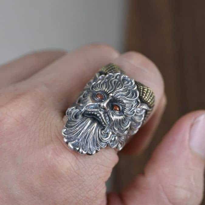 Gothic-Silber-Ringe-im-Biker-Stil