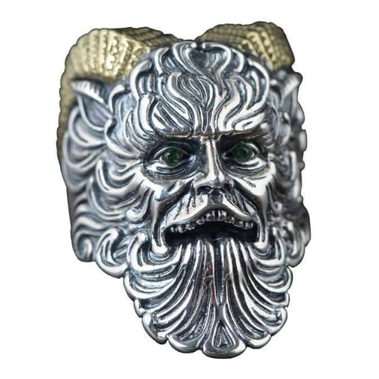 Gothic Ring im Biker Stil Ringsilber