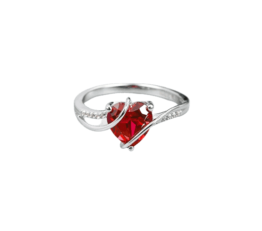 Ring mit Herz Roter