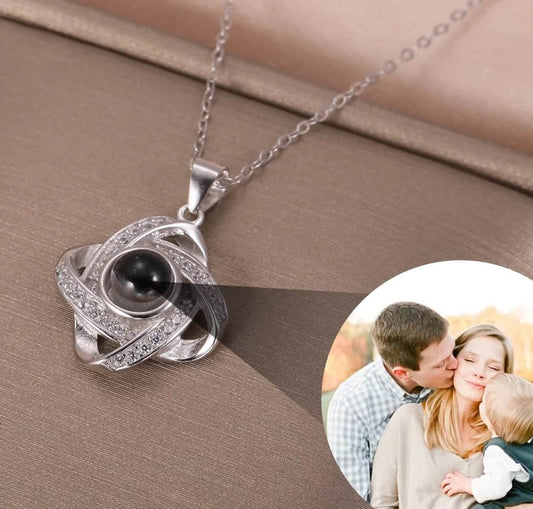 Kette mit Foto im Stein