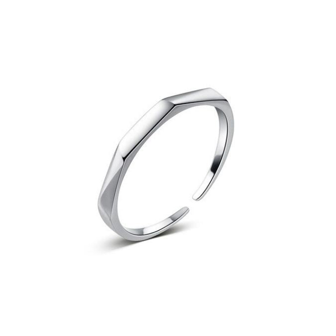 Minimalistischer-Verstellbarer-Silber-Ring