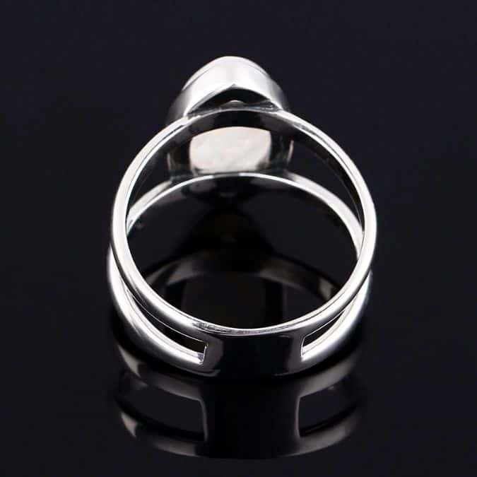 Mondstein Ring für Frau Ringsilber