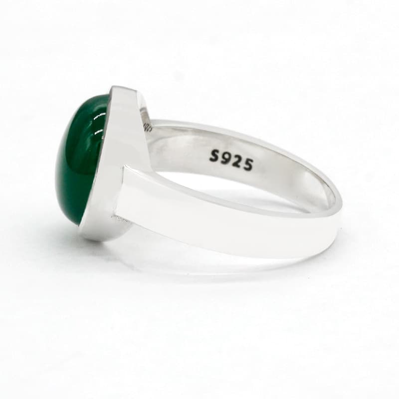 Grüner Stein Ring Silber