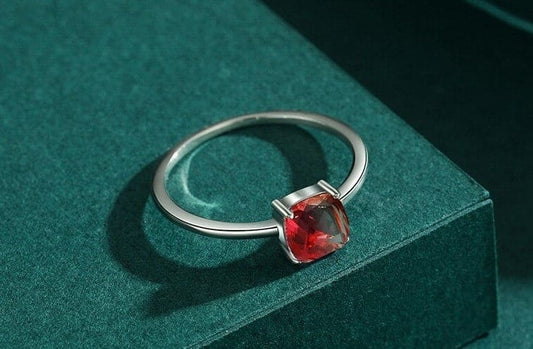 Silber Ring für Damen mit Turmalin Steinen