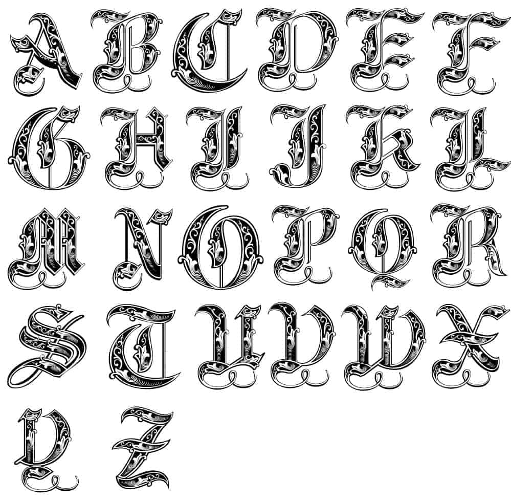 Buchstaben des Buchstaben Ring