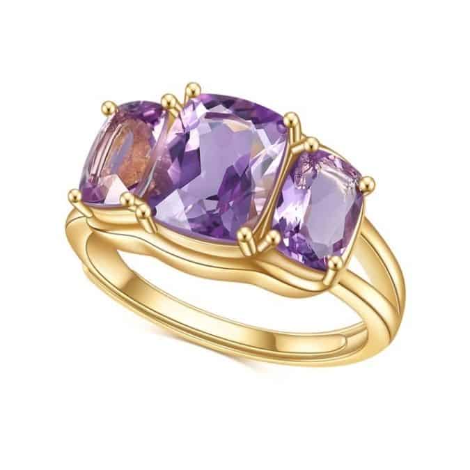 Ring mit Citrin Stein für Damen Ringsilber