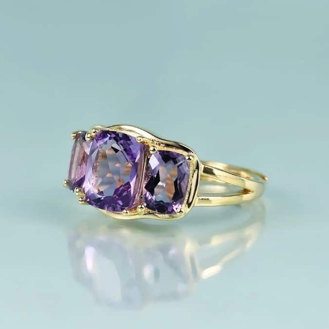 Ring mit Citrin Stein für Damen Ringsilber