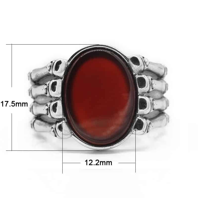 Roter Achat-Stein Extravagante Ring Silber