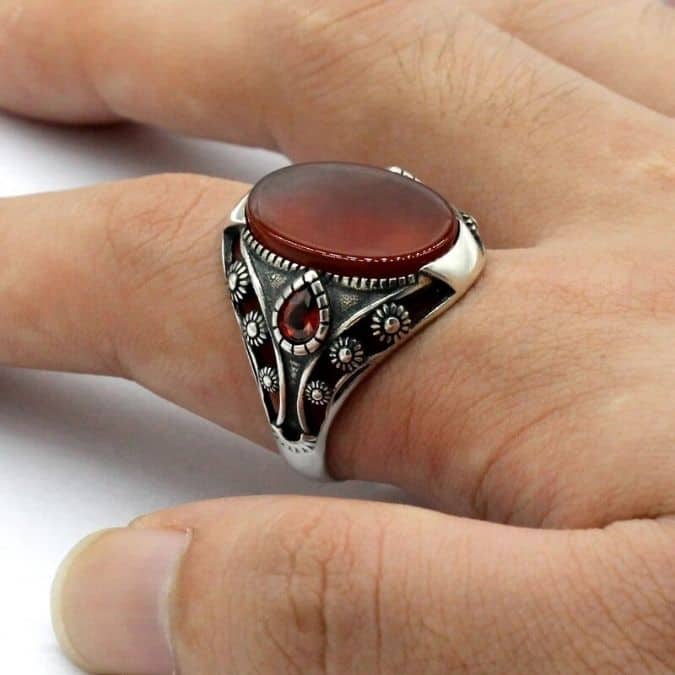 Roter-Achat-Stein-Silberring