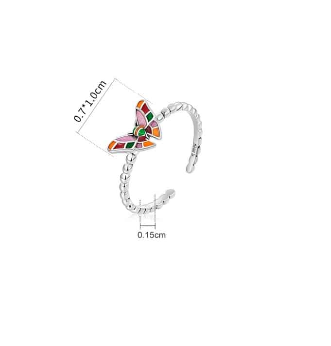 Bunter Schmetterling Ring
