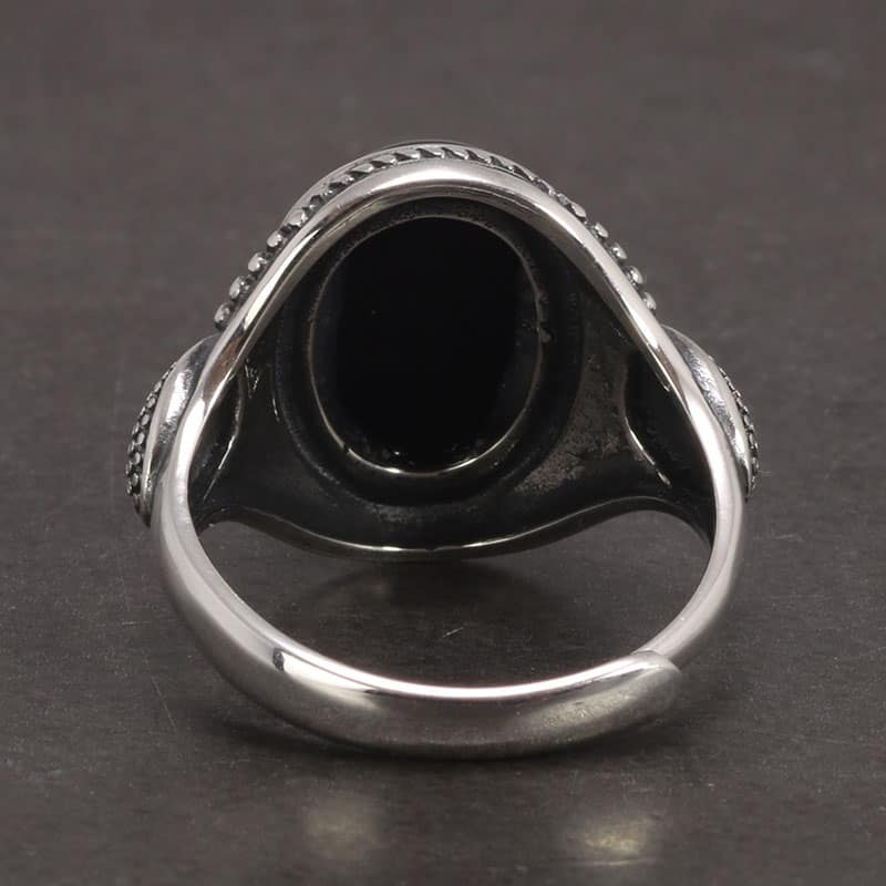 Silberring mit schwarzem Onyxstein