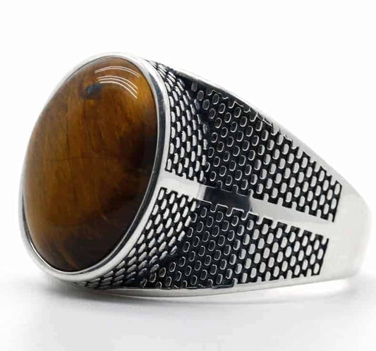 Siegelring-für-Männer-Silber