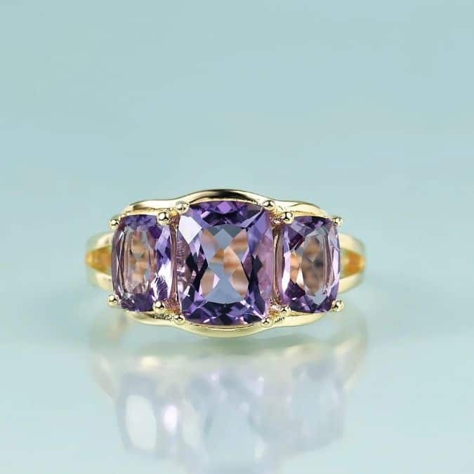 Ring mit Citrin Stein für Damen Ringsilber
