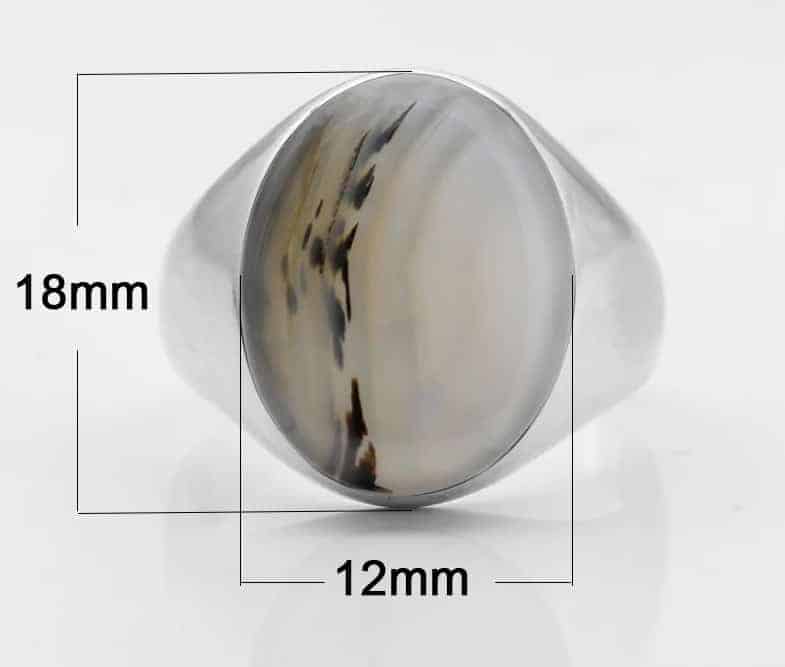 Ring aus Sterlingsilber mit Achatsteinen