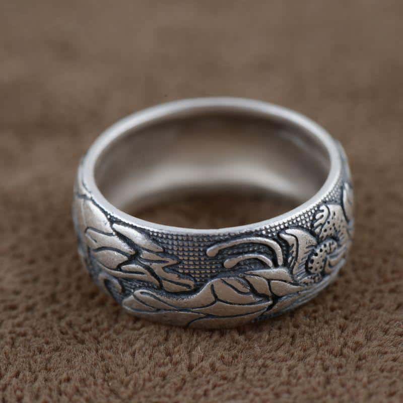 Steinfreier Silberring im Vintage-Stil für Damen RingStore