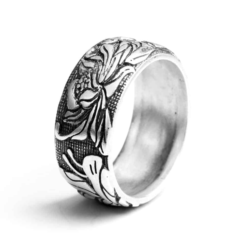 Steinfreier Silberring im Vintage-Stil für Damen RingStore