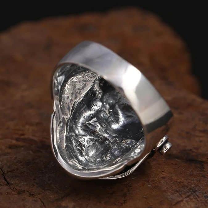 Totenkopf-Design-Silberring-fur-Herren