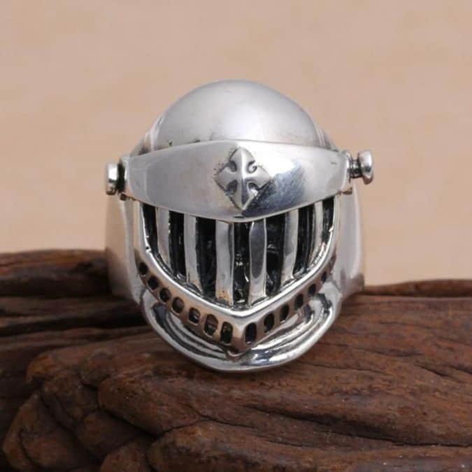 Totenkopf-Design-Silberring-fur-Herren
