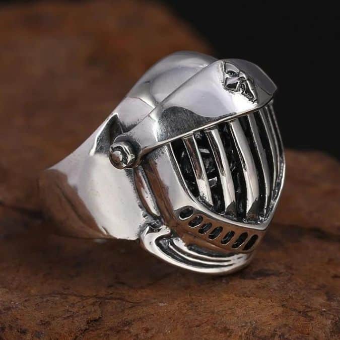 Totenkopf-Design-Silberring-fur-Herren