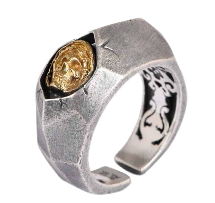 Totenkopf Ring für Mann Ringsilber
