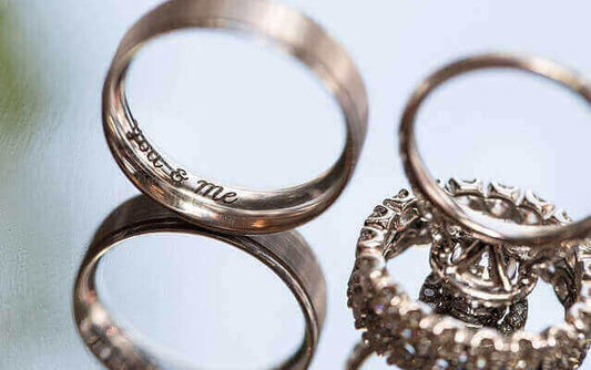 Zwei personalisiertes Silberringe