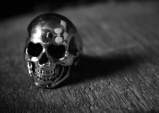 Silberner Totenkopf Ring für Männer und Frauen