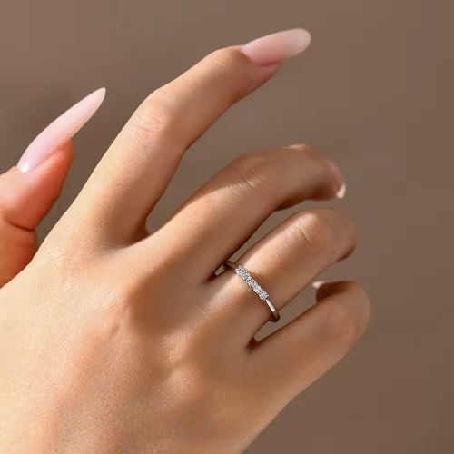 18-karätig vergoldeter Verlobungsringe Ringsilber