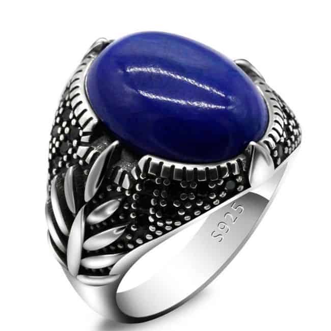 Herrenring-aus-Lapislazuli