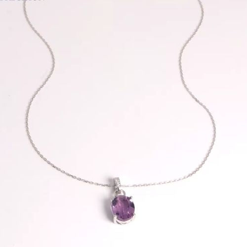 Amethysten Kette Ringsilber
