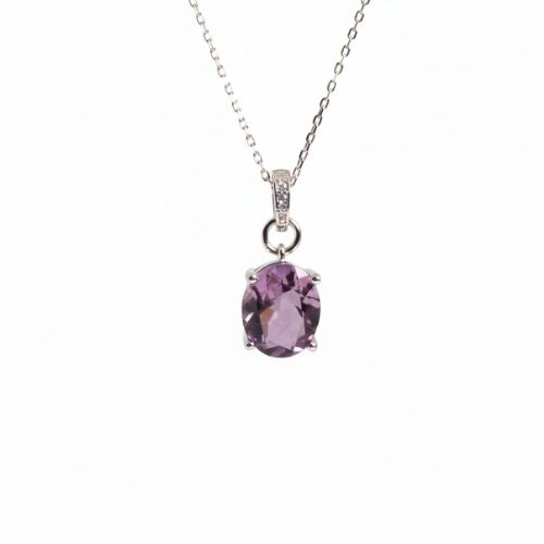 Amethysten Kette Ringsilber