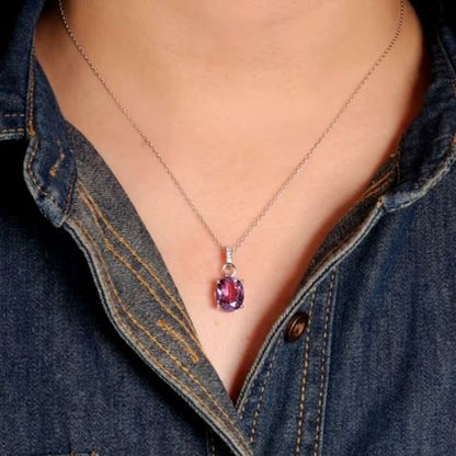 Amethysten Kette Ringsilber