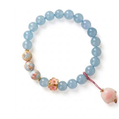 Aquamarin Armband Ringsilber