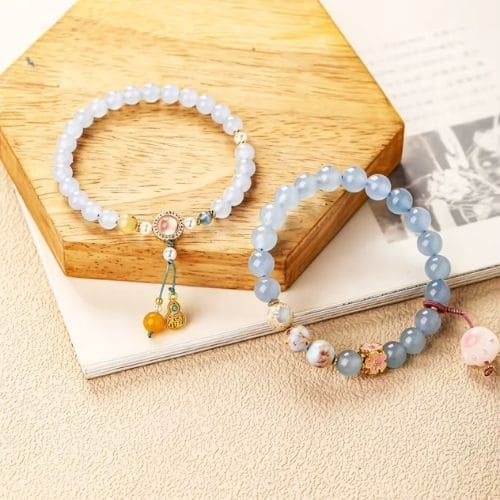 Aquamarin Armband Ringsilber