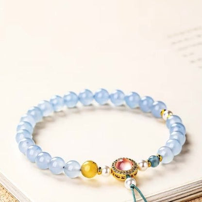 Aquamarin Armband Ringsilber