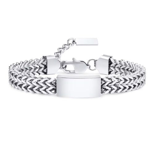 Armband Edelstahl mit Gravur Ringsilber