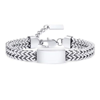 Armband Edelstahl mit Gravur Ringsilber