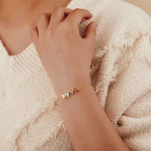 Armband Geburtsstein Ringsilber