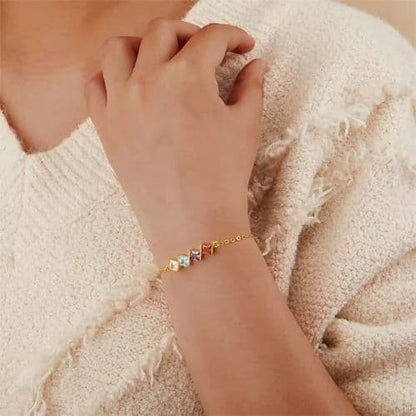 Armband Geburtsstein Ringsilber