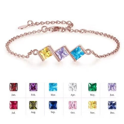 Armband Geburtsstein Ringsilber